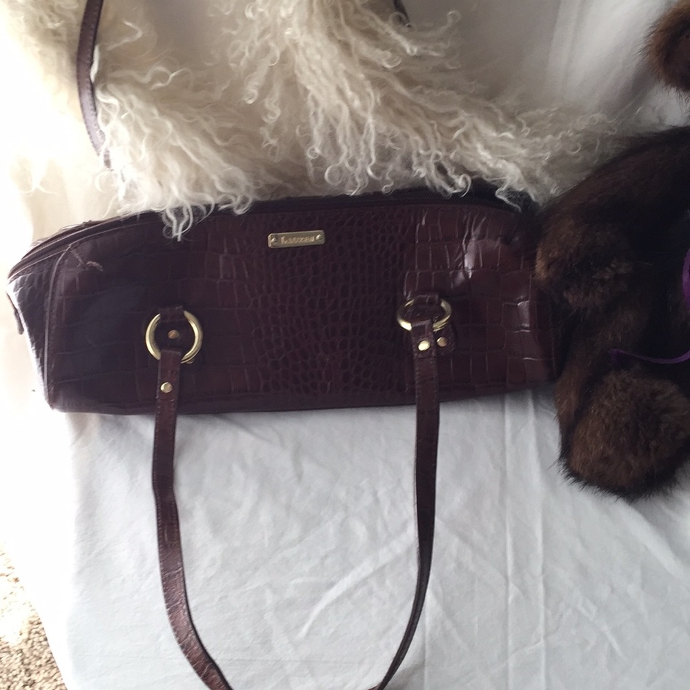 Purse; faux croc Lauren brand